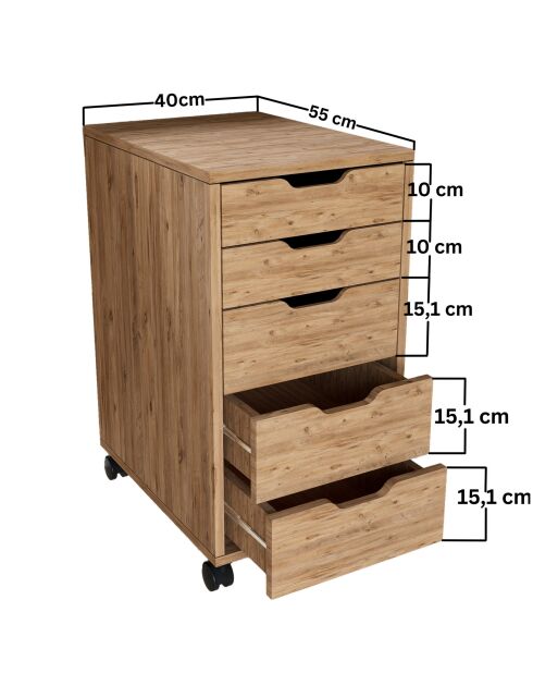 Buffet Pin atlantique - 40x77,4x55 cm