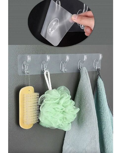 Porte-serviette Transparent - 3x29x6 cm