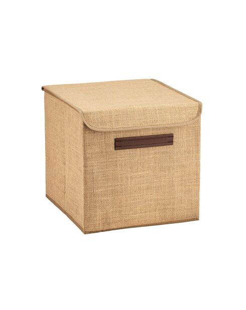 Boîte de rangement en feutre Naturel - 30x30x30 cm