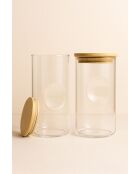 Set di 2 barattoli trasparenti per spezie