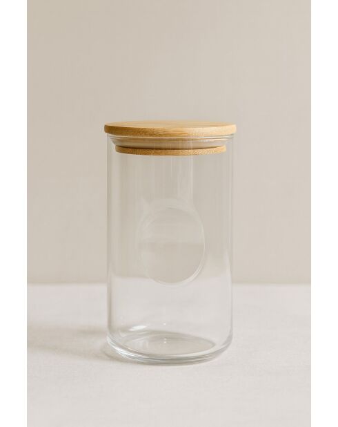 Set di 2 barattoli trasparenti per spezie