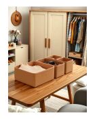 Set portaoggetti in juta naturale - 4 pezzi