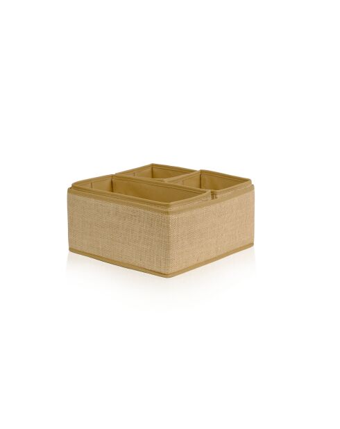 Ensemble de rangement en jute Naturel - 4 pièces