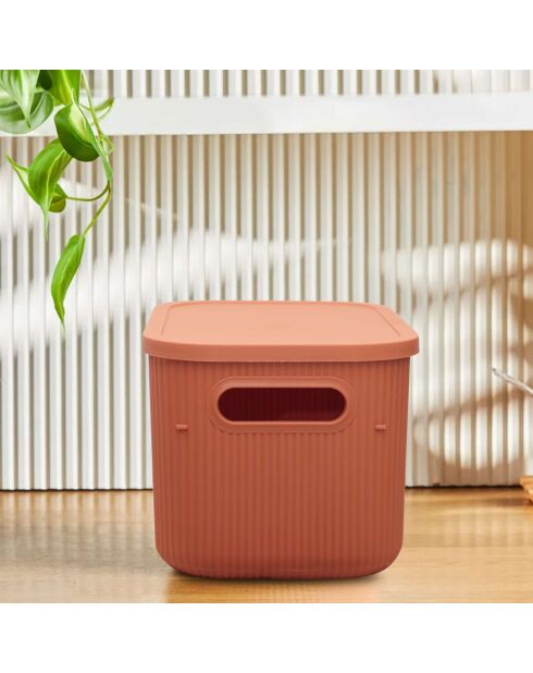 Boîte de rangement Tuile rouge - 18x25x16 cm