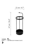 Porte-parapluie Noir - 22x22x67 cm