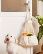 Bolsa de malla beige natural - 42,5x70 cm