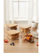 Ensemble de 4 boîtes de rangement transparentes