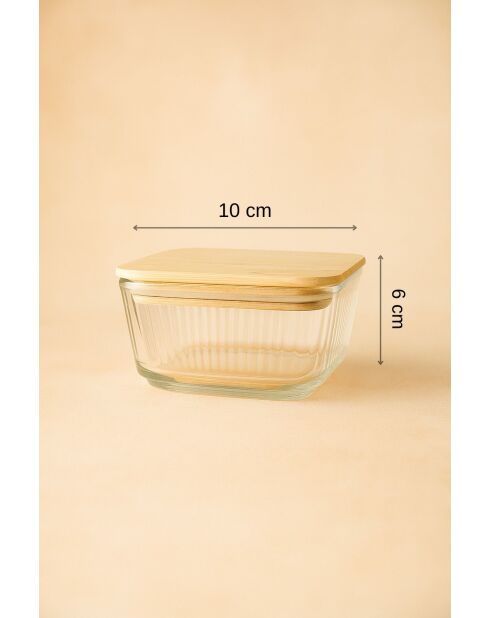 Set di 4 scatole portaoggetti trasparenti