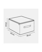 Boîte de rangement Crème - 42x23x35 cm