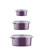 Set van 12 paarse opbergdozen