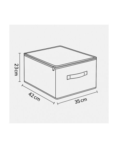 Boîte de rangement Anthracite - 42x23x35 cm