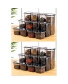 Set di 24 scatole portaoggetti color antracite