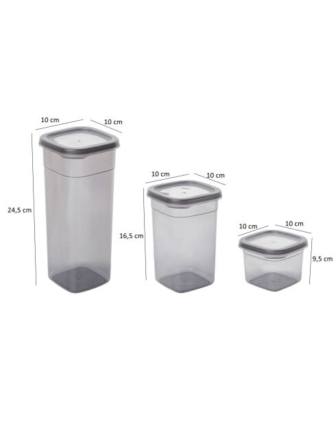 Ensemble de 24 boîtes de rangement Anthracite