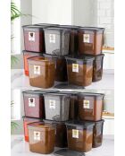 Set di 24 scatole portaoggetti color antracite