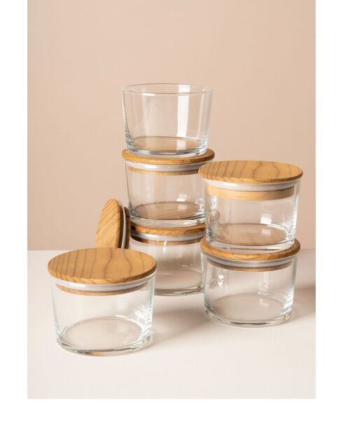 Ensemble de 6 boîtes de rangement transparentes