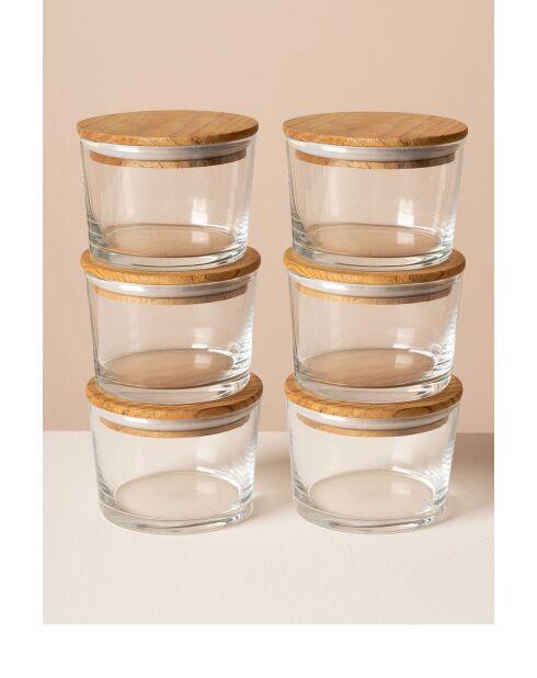 Ensemble de 6 boîtes de rangement transparentes