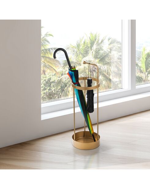 Porte-parapluie doré - 22x22x67 cm