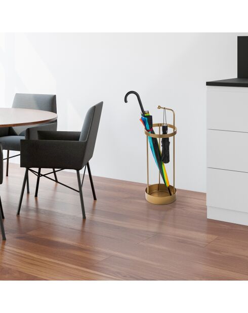 Porte-parapluie doré - 22x22x67 cm