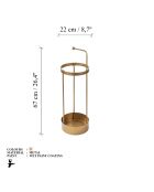 Porte-parapluie doré - 22x22x67 cm