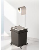 Distributore di carta igienica nero - 55x44x23 cm