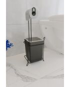 Distributore di carta igienica nero - 55x44x23 cm