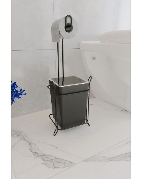 Distributeur de papier hygiénique Noir - 55x44x23 cm