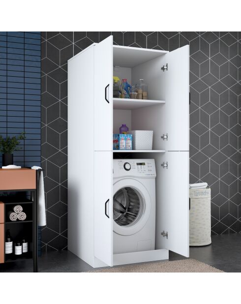 Mueble lavadora blanco - 70x181,8x72,5 cm