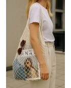 Natuurlijke beige netzak - 36x60 cm