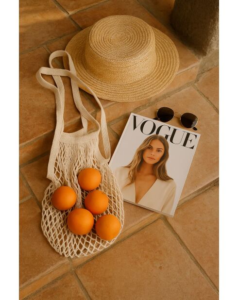 Sac en filet Beige naturel - 36x60 cm