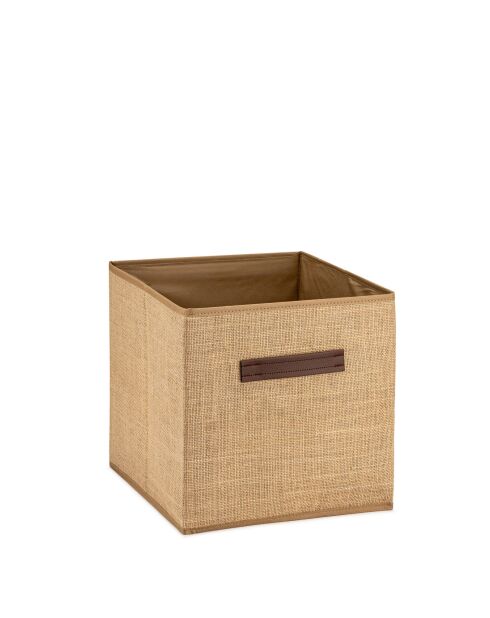 Boîte de rangement en jute Naturel - 30x30x30 cm