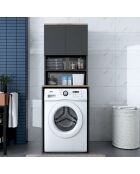 Meuble pour machine à laver Noyer/Anthracite