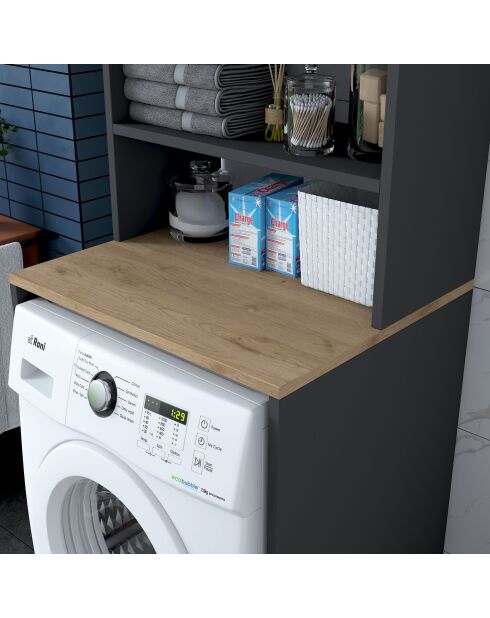 Meuble pour machine à laver Noyer/Anthracite