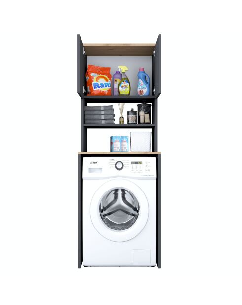 Meuble pour machine à laver Noyer/Anthracite