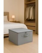 Scatola portaoggetti grigia - 42x23x35 cm