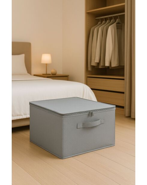 Boîte de rangement Grise - 42x23x35 cm