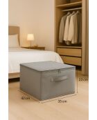 Scatola portaoggetti grigia - 42x23x35 cm