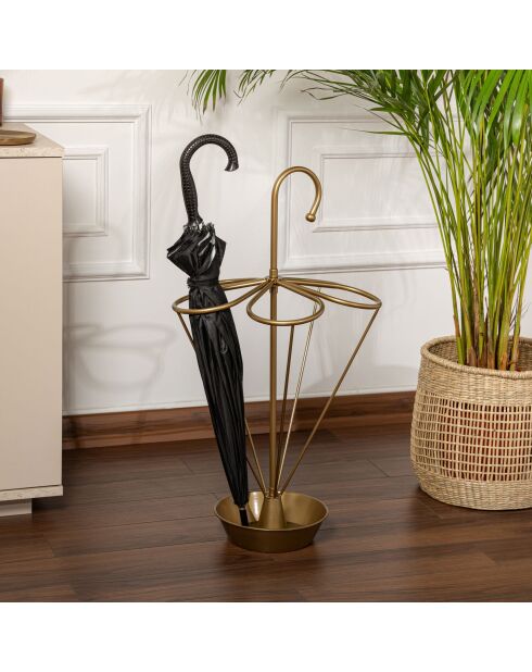 Porte-parapluie doré - 40x40x76 cm