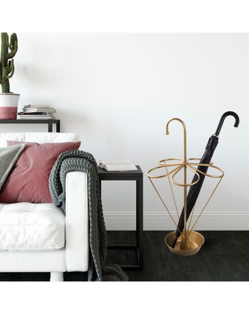 Porte-parapluie doré - 40x40x76 cm