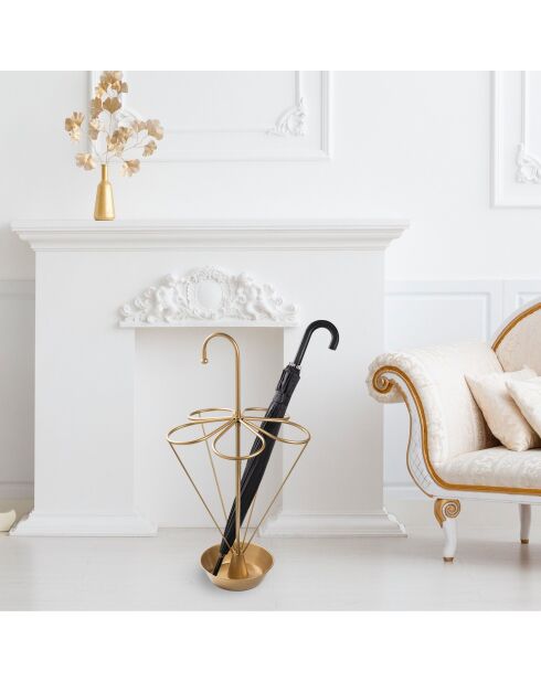 Porte-parapluie doré - 40x40x76 cm