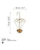 Porte-parapluie doré - 40x40x76 cm