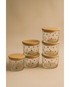 Set di 6 scatole portaoggetti trasparenti