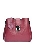 Burgundergraue Schultertasche - 19x21x7 cm