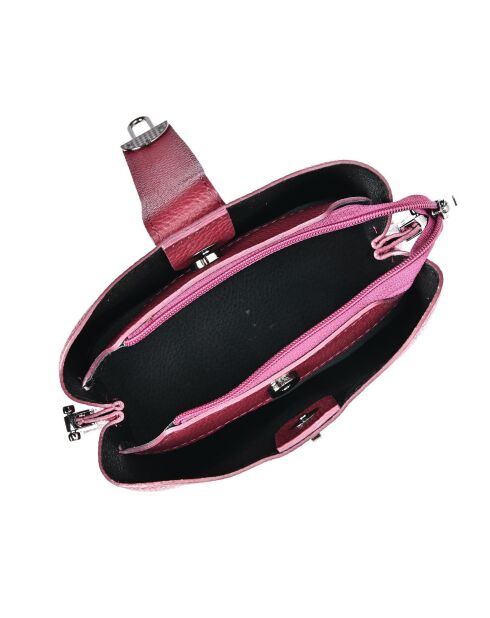 Bordeauxgrijze schoudertas - 19x21x7 cm