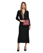 Burgundergraue Schultertasche - 19x21x7 cm