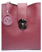 Burgundergraue Schultertasche - 19x21x7 cm