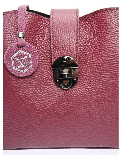 Bordeauxgrijze schoudertas - 19x21x7 cm