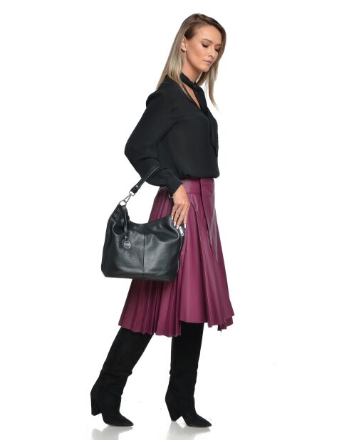 Maggie zwarte schoudertas - 30x37x10,5 cm