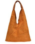 Borsa hobo Valentina Cognac - 31,5x37x4 cm