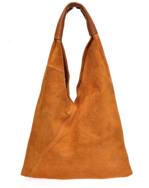 Borsa hobo Valentina Cognac - 31,5x37x4 cm