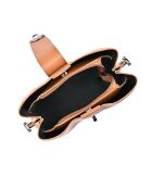 Bandolera gris coñac - 19x21x7 cm